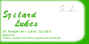 szilard lukes business card